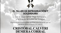 CONDOLENCIA CRISTOBAL CALVERI DEMERA CORRAL – La Voz del Altiplano