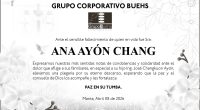 CONDOLENCIA ANA AYON CHANG – La Voz del Altiplano