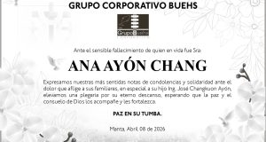 CONDOLENCIA ANA AYON CHANG – La Voz del Altiplano