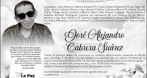 SEPELIO JOSE ALEJANDRO CABRERA SUAREZ – La Voz del Altiplano