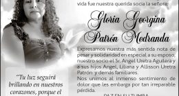 CONDOLENCIA GLORIA GEORGINA PATRON MEDRANDA – ASO LAS CUMBRES – La Voz del Altiplano