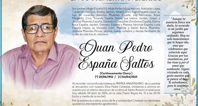 MISA JUAN PEDRO ESPAÑA SALTOS – La Voz del Altiplano