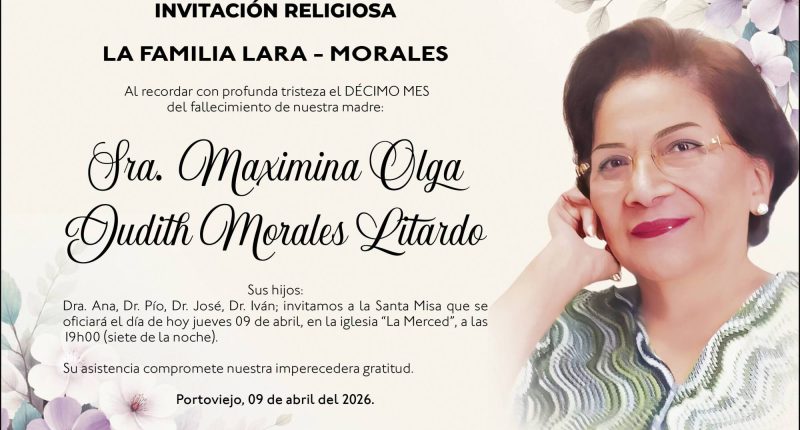 MISA SRA. MAXIMINA OLGA JUDITH MORALES LITARDO – La Voz del Altiplano