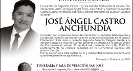 SEPELIO JOSE ANGEL CASTRO ANCHUNDIA – La Voz del Altiplano