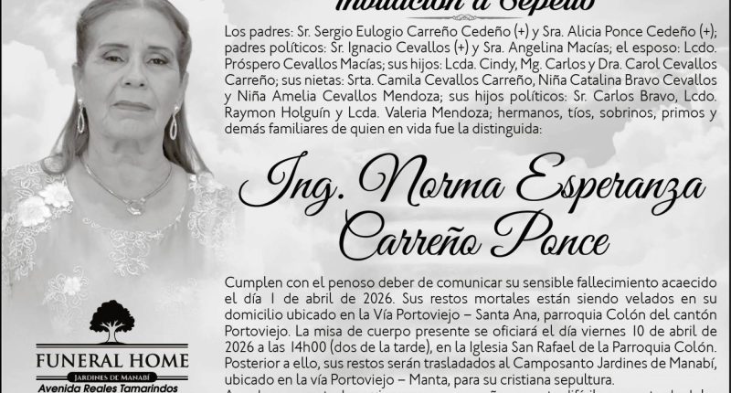 SEPELIO Ing. Norma Esperanza Carreño Ponce – La Voz del Altiplano