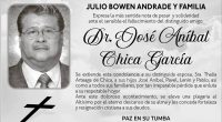 CONDOLENCIA JOSE ANIBAL CHICA GARCIA – La Voz del Altiplano