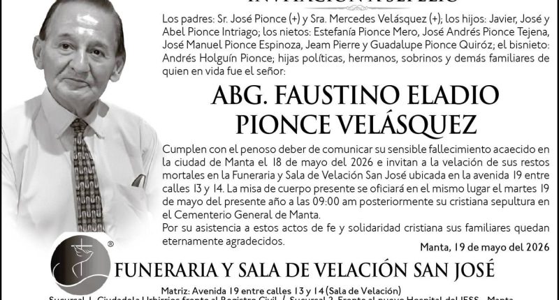 SEPELIO ABG FAUSTINO ELADIO PIONCE VELASQUEZ – La Voz del Altiplano