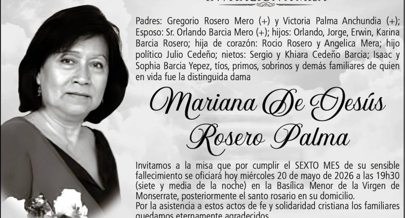 MISA MARIANA DE JESUS ROSERO PALMA – La Voz del Altiplano