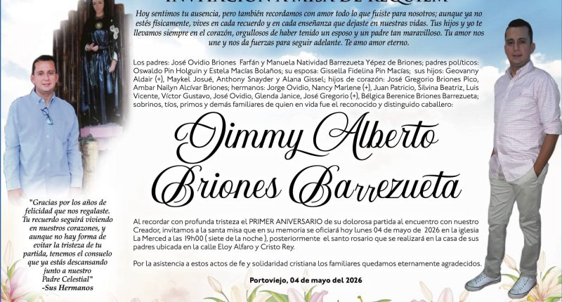 MISA JIMMY ALBERTO BRIONES BARREZUETA – La Voz del Altiplano